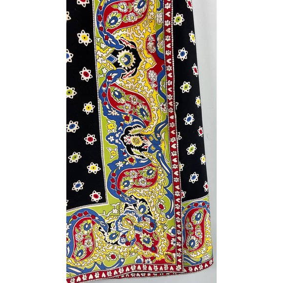 Vintage 90S Cambridge Dry Goods  Paisley and Stars Mini Wrap Skirt Size 4 - Picture 6 of 9